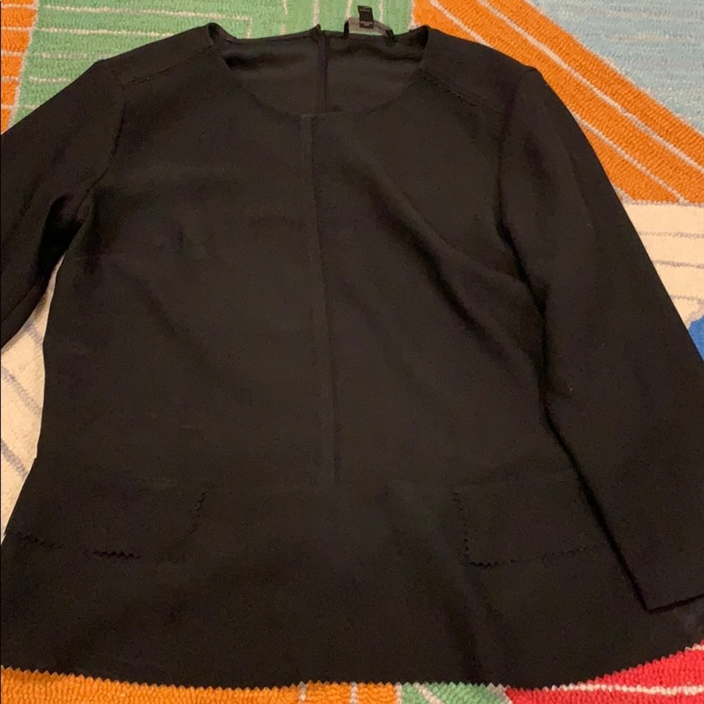 Banana Republic Black Peplum blouse size S - Picture 1 of 5